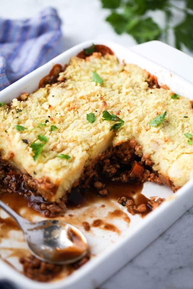 Vegan Shepherd’s Pie With Parsnip Mash